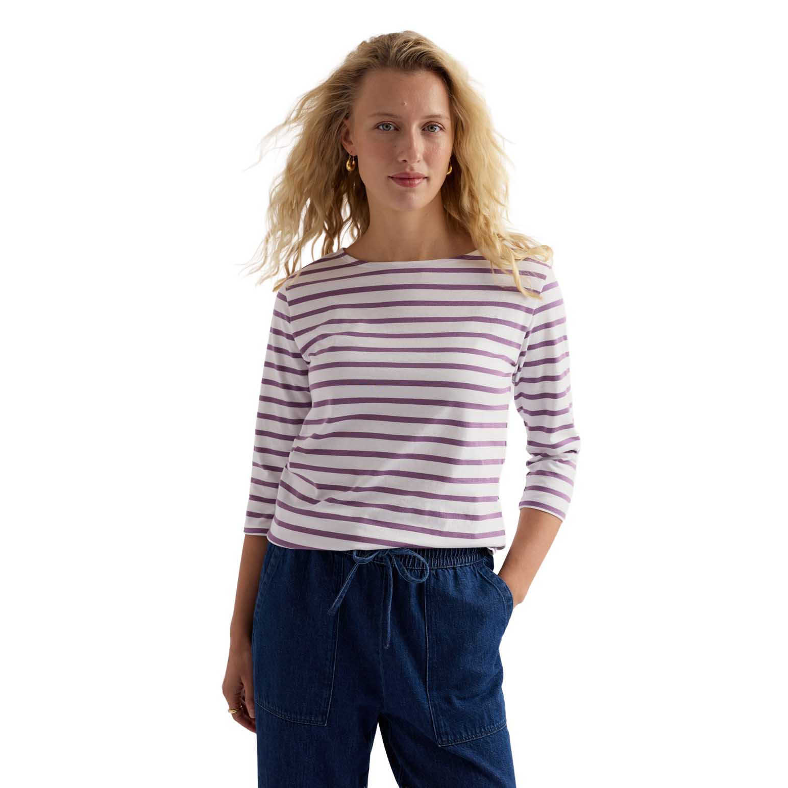 Seasalt Cornwall Sailor Top Breton Verbena